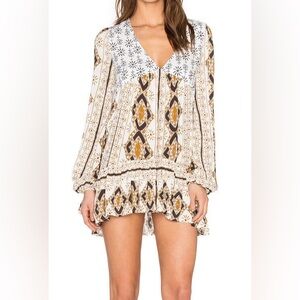 Free People Ivory 60’s Down By The Bay Tunic Dress Large